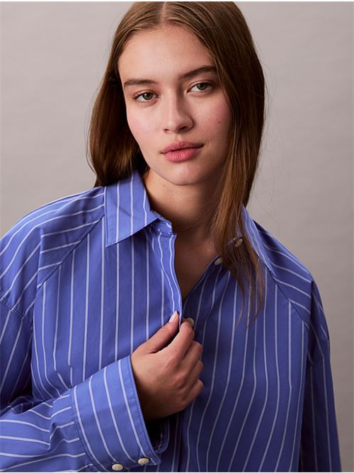 yd stripe boxy cropped shirt CALVIN KLEIN JEANS | LV047C118GXNS